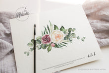 Load image into Gallery viewer, Boho Dusty Rose Wedding Hand Sanitizer Label Template, B&BW Purell 1oz 2oz, Personalized Baby Shower Favor, Pocketbac Sticker, Download 007