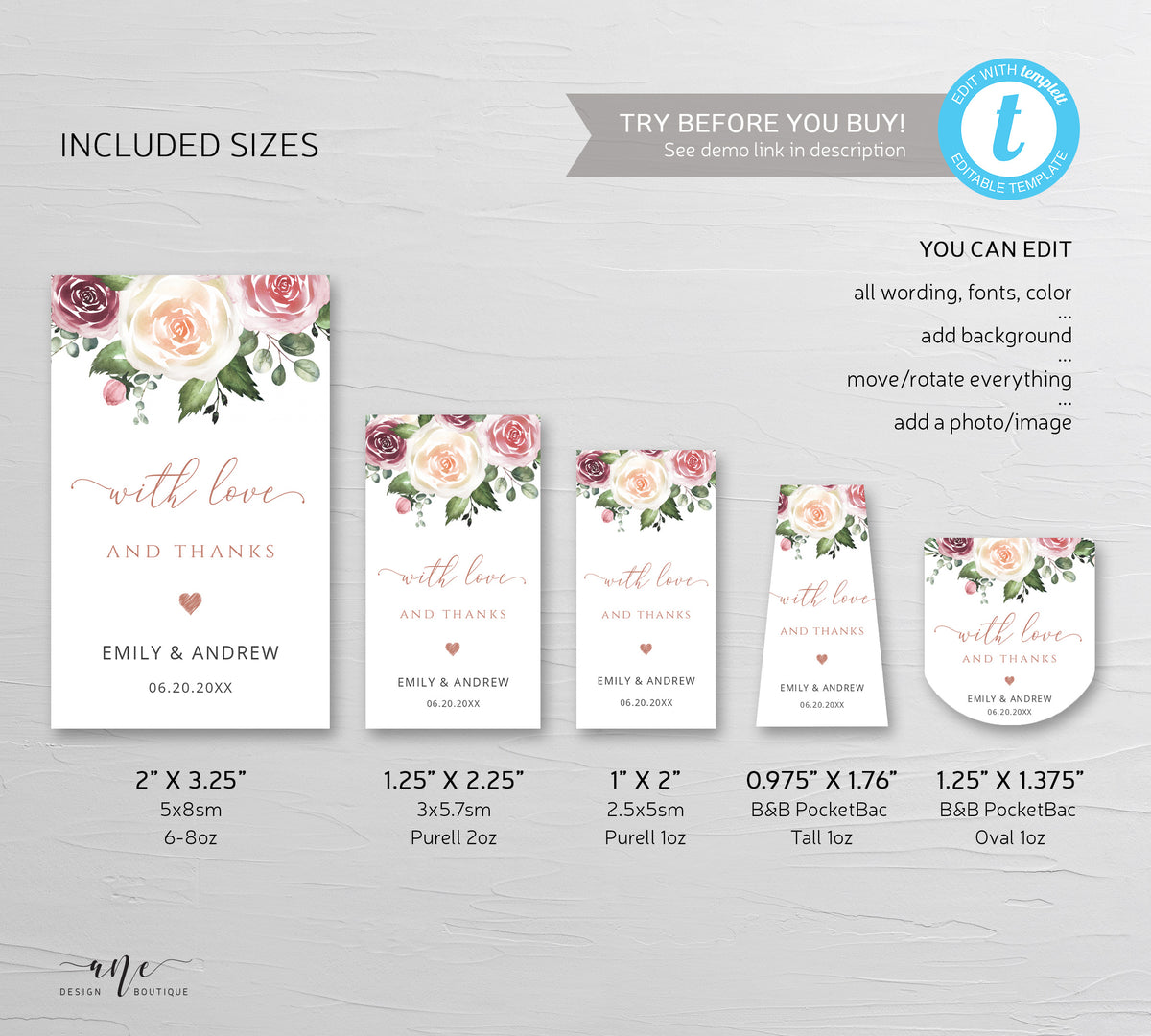 Downloadable Printable Hand Sanitizer Label Template Free FREE Templates