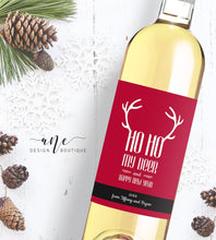 Load image into Gallery viewer, Printable Christmas Wine Label Template - Editable PDF - Personalized Funny Christmas Wine Bottle Labels / Ho Ho My Deer - Card Alternative