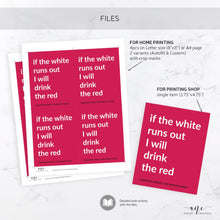 Load image into Gallery viewer, Printable Christmas Wine Label Template - Editable PDF - Personalized Christmas Wine Bottle Labels / Edit All Text - Card Alternative