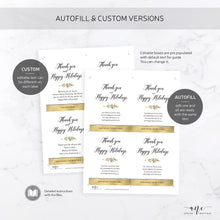 Load image into Gallery viewer, Holiday Christmas Wine Label - Editable PDF Template - Printable Christmas Wine Bottle Tags / Teacher Gift - Christmas Card Alternative