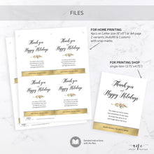 Load image into Gallery viewer, Holiday Christmas Wine Label - Editable PDF Template - Printable Christmas Wine Bottle Tags / Teacher Gift - Christmas Card Alternative