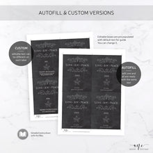 Load image into Gallery viewer, Holiday Christmas Wine Label Template - Editable Text In PDF - Personalized Christmas Wine Bottle Labels / Love Joy Peace - Card Alternative