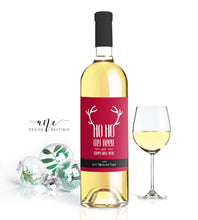 Load image into Gallery viewer, Printable Christmas Wine Label Template - Editable PDF - Personalized Funny Christmas Wine Bottle Labels / Ho Ho My Deer - Card Alternative