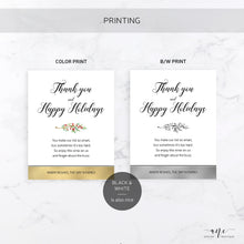 Load image into Gallery viewer, Holiday Christmas Wine Label - Editable PDF Template - Printable Christmas Wine Bottle Tags / Teacher Gift - Christmas Card Alternative