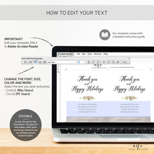 Load image into Gallery viewer, Holiday Christmas Wine Label - Editable PDF Template - Printable Christmas Wine Bottle Tags / Teacher Gift - Christmas Card Alternative