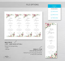 Load image into Gallery viewer, Mauve Roses Photo Booth Insert Template, Favor Tag, Printable Bookmark, Place Card, Floral Wedding, Fully Editable, Templett, Download 007