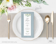 Load image into Gallery viewer, Greenery Photo Booth Insert Template, Favor Tag, Printable Bookmark, Place Card, Boho Wedding, Original Artwork, Fully Editable 008