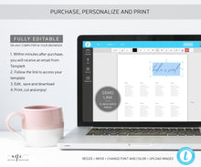 Load image into Gallery viewer, Minimalist Seating Chart Template, Simple Modern Calligraphy Wedding Bridal Sign Table Plan, 100% Editable A1 A2, Printable Download DIY 011