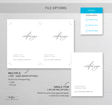 Load image into Gallery viewer, Modern Minimalist Custom Sign Template, 100% Editable Modern Calligraphy Table Sign, Simple Wedding Signage, 5x7 8x10 Printable Download 011