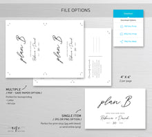 Load image into Gallery viewer, Change of Plans Wedding Postcard Template, Postponed Wedding Printable, Change the Date Announcement Card, Fully Editable, Inst Download 011