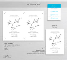 Load image into Gallery viewer, Minimalist Modern Calligraphy Wedding Invitation Set Template,Handwritten Wedding Invitations 100% Editable, Printable, Instant Download 011