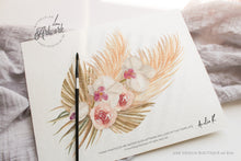 Load image into Gallery viewer, Boho Pampas Grass Save The Date Template, Tropical Bohemian Dried Palm Leaf Wedding Date Announcement Card, Printable, Instant Download 017