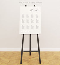 Load image into Gallery viewer, Minimalist Seating Chart Template, Simple Modern Calligraphy Wedding Bridal Sign Table Plan, 100% Editable A1 A2, Printable Download DIY 011