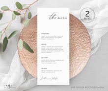 Load image into Gallery viewer, Modern Minimalist Wedding BUNDLE Template, Simple Elegant, Invitation Set, Wedding Signs, Fully Editable, Instant Download, DIY Templett 011
