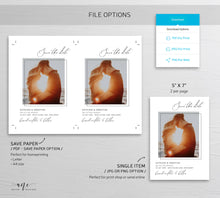 Load image into Gallery viewer, Modern Minimalist Save The Date Template, Printable Wedding Date Announcement Card with Photo, 100% Editable, Instant Download, Templett 011