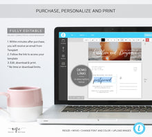 Load image into Gallery viewer, Photo Postponed Wedding Postcard Template, Change the Date Printable, Change of Plans Announcement Card, Fully Editable Instant Download 011