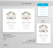 Load image into Gallery viewer, Mauve Rose Change of Plans Wedding Template, Change the Date Printable, Postponed Wedding Announcement Card, 5x7, Editable, Download, 007