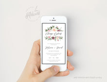 Load image into Gallery viewer, Mauve Rose Digital Change of Plans Wedding Text Template, Change the Date Card, Rescheduled Postponement Announcement Evite, Download 007