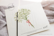 Load image into Gallery viewer, Baby's Breath Baby Shower by Mail Invitation Template, DIY Elegant Rustic Gypsophila Baby Shower Invites, Printable, Instant Download 018