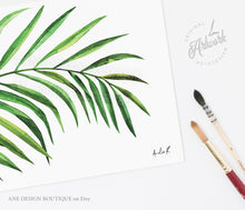 Load image into Gallery viewer, Tropical Beach Seating Chart Template, Greenery Wedding Bridal Sign Table Plan, Palm Leaf Decoration, 100% Editable, A1 A2, Printable 002