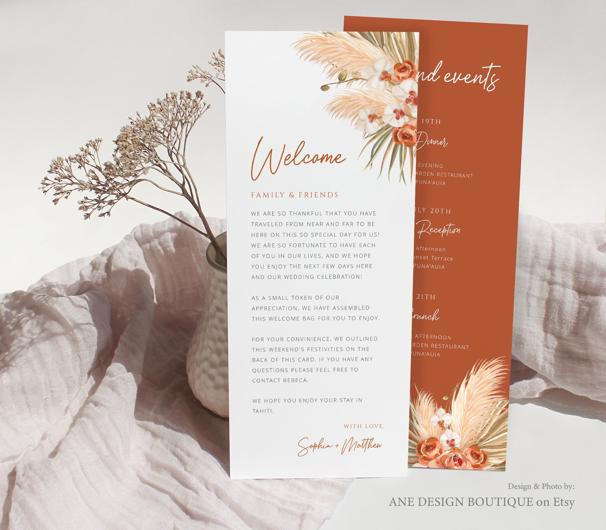 Printable Wedding Welcome Letter Wedding Welcome Bag Letter 