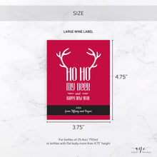 Load image into Gallery viewer, Printable Christmas Wine Label Template - Editable PDF - Personalized Funny Christmas Wine Bottle Labels / Ho Ho My Deer - Card Alternative
