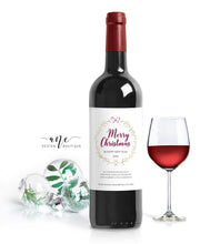 Load image into Gallery viewer, Printable Christmas Wine Label Template - Editable PDF - Personalized Christmas Wine Bottle Labels / Merry Christmas - Card Alternative
