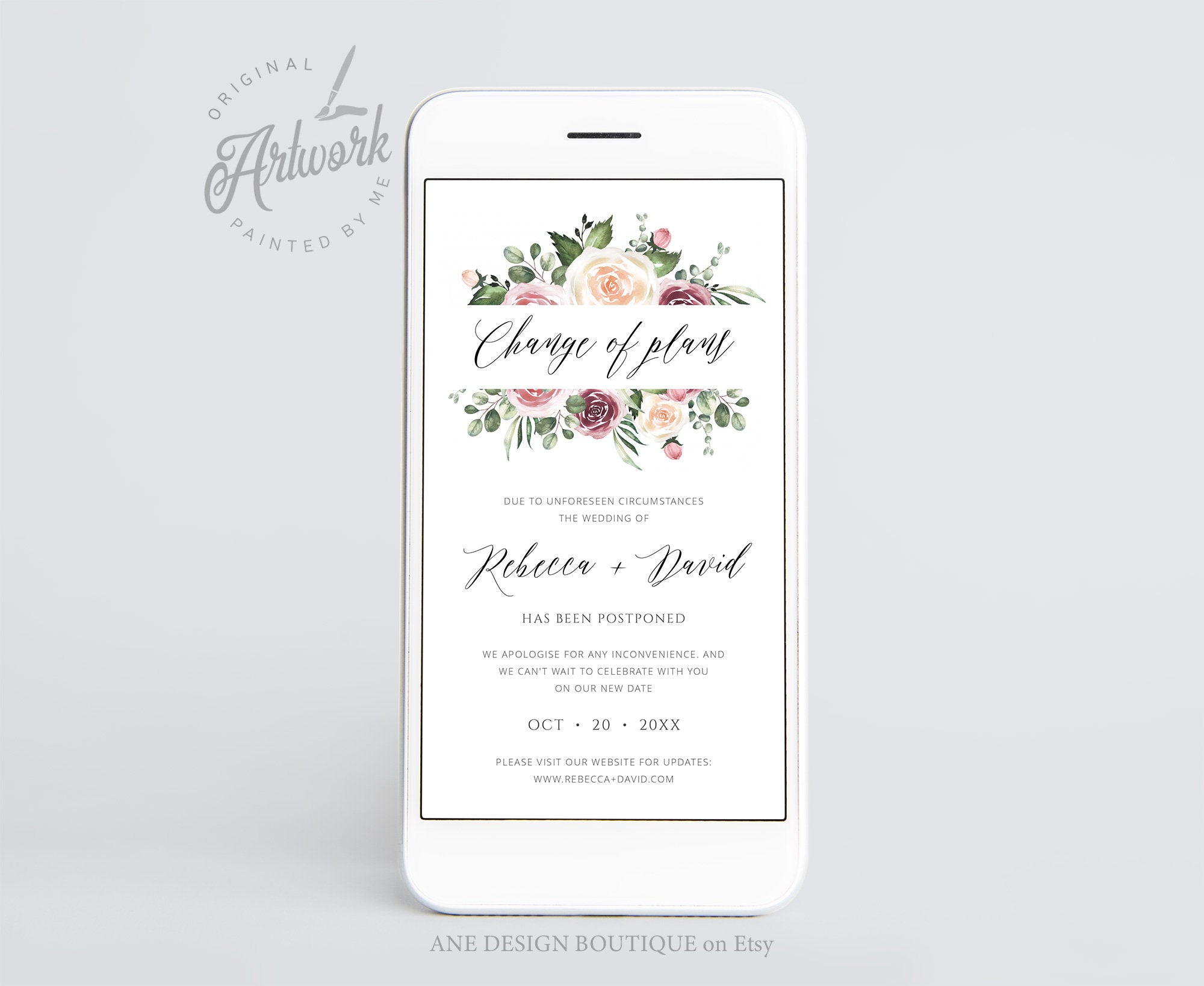 Mauve Floral Welcome Letter Itinerary – Ane Design Boutique