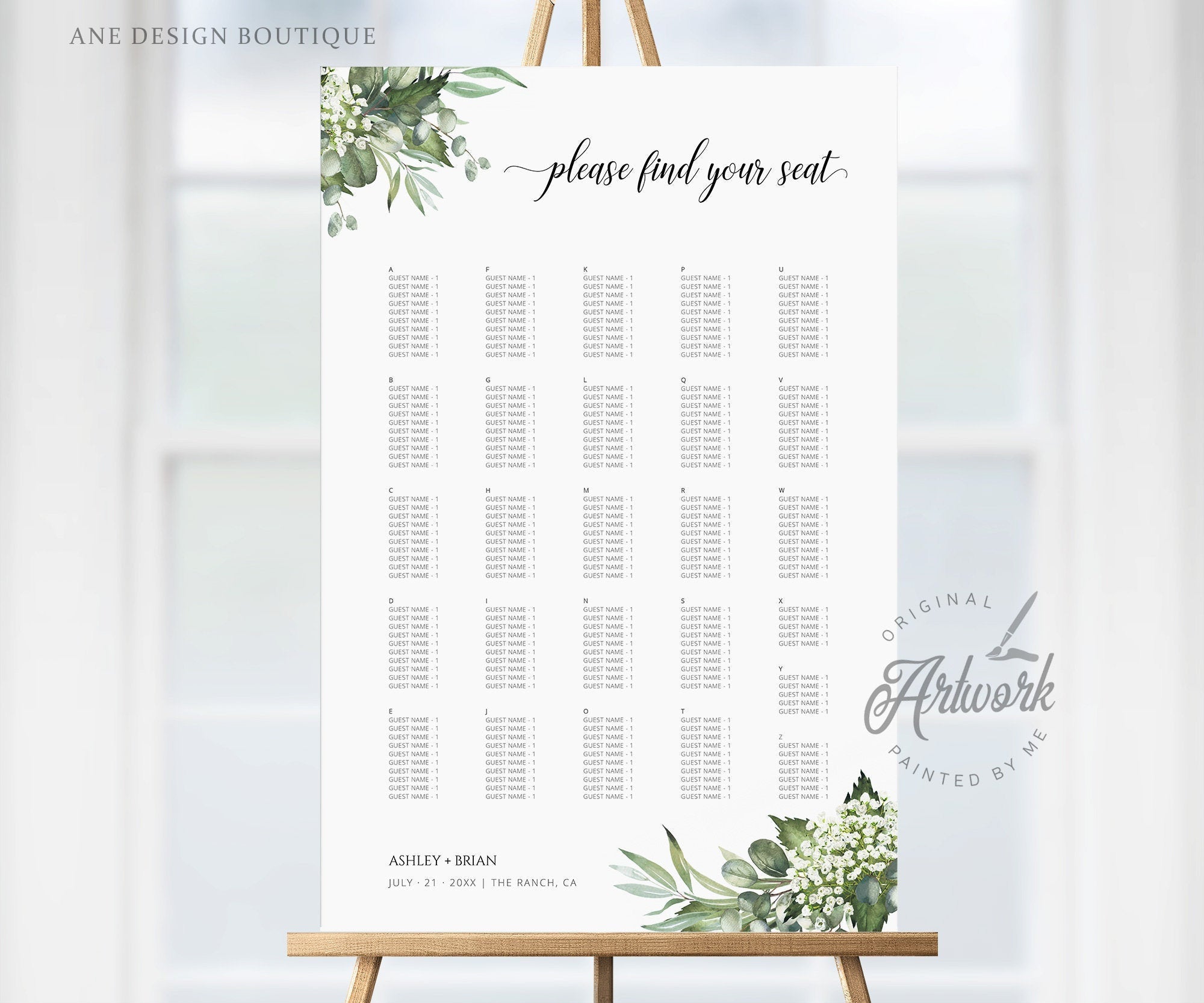 Rustic Wedding Seating Chart Template, Find Your Seat Sign, Editable  Template, Table Chart Template, DIY Seating Chart, Table Plan Printable 